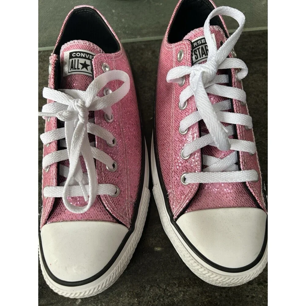 CONVERSE ALL STARS~PINK Sparkle Sz 6 Youth Women’s 7.5/ 8